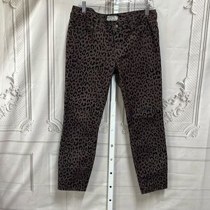 Free People brown with black velvet details size 30W jeans
